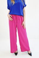 Fuksja Lejące Wiązane Spodnie Damskie UNI