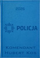 Stylowy kalendarz dla policjanta książkowy A5 2026 z grawerem tygodniowy