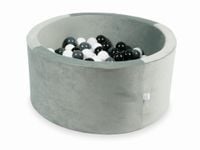 Suchy basen z piłeczkami 300 sztuk 90x40 Velvet szary (białe, grafitowe, czarne, białe sweterkowe)