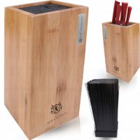 UNIWERSALNY STOJAK NA NOŻE KUCHENNE 23 CM BLOK BAMBUS NOWOCZESNY DESIGN