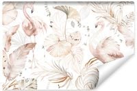 Fototapeta Ścienna FLAMINGI Tropikalne Liście Natura 135cm x 90cm