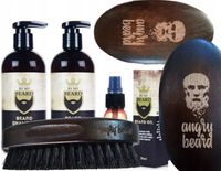 Zestaw Szampon Odżywka Olejek BY MY BEARD + Szczotka Angry Beard Do Brody