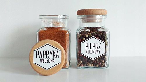 150ml słoik szklany SŁOICZEK na przyprawy z drewnianym wieczkiem 12 na Arena.pl