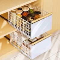 2X 2 SZT SZUFLADA WYSUWANY ORGANIZER DO SZAFY SZUFLADA 39.5X23.5x19.5CM BIA