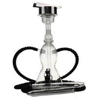 szklana shisha podwójna tuba