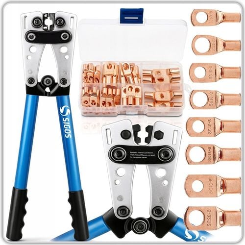 ZACISKARKA KABLI PRZEWODÓW PRASKA TULEJKI 6-50mm2 + 60 końcówek na Arena.pl