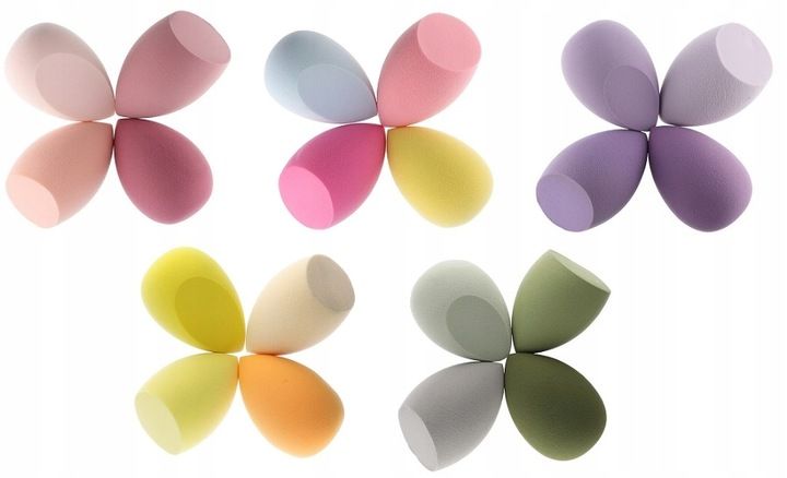 ZESTAW 4 GĄBKI DO MAKIJAŻU GĄBKA BLENDER GĄBECZKI zdjęcie 4