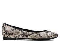 Clarks Baleriny damskie - Couture Bloom - rozmiar 36 - szara, wężowa skóra