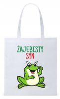 Dla Syna Syneczka Prezent Torba Eco Biała Shopper Z Nadrukiem Ze Zdjęciem