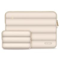 Torba pokrowiec Puffy na laptop tablet 13-14'' + etui na akcesoria - beżowy