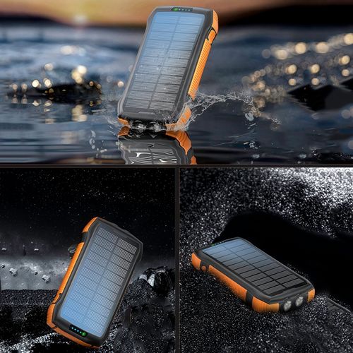 Powerbank solarny Promate SolarTank-20PDQi 20000mAh z latarką do podróży na Arena.pl
