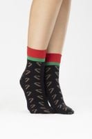SKARPETKI CANDY CANE uni black/red/green