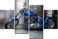 140CM 70 OBRAZ CHROMOWANY MOTOCYKL ŚCIENNY