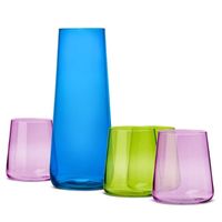 ZESTAW DO WOSY SOKU KARAFKA + SZKLANKI RYFLOWANE KROSNO AVANT-GARDE 5 EL