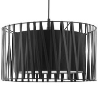 Lampa wisząca okrągła Harmony 1654 TK Lighting tkaninowa czarna