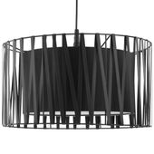 Lampa wisząca okrągła Harmony 1654 TK Lighting tkaninowa czarna