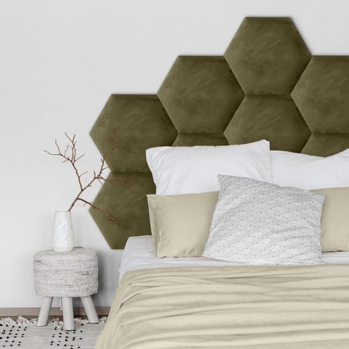 PANELE TAPICEROWANE PLASTER MIODU Heksagon KHAKI 35cm x 40cm na Arena.pl