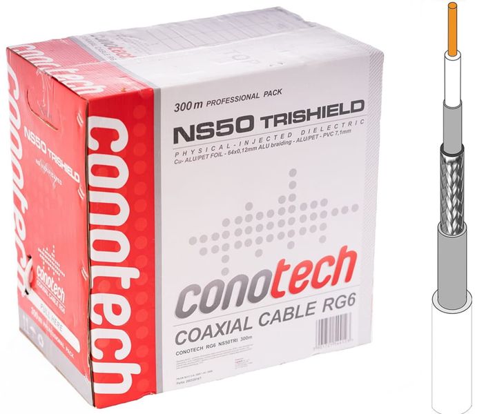 Kabel antenowy Conotech NS-50 Trishield na metry zdjęcie 1