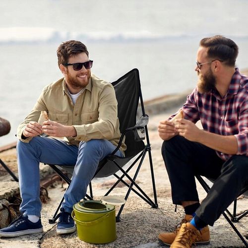 KRZESŁO KEMPINGOWE LEKKIE SKŁADANE KRZESŁO WĘDKARSKIE DLA PLAŻOWE WĘDRÓWKI na Arena.pl