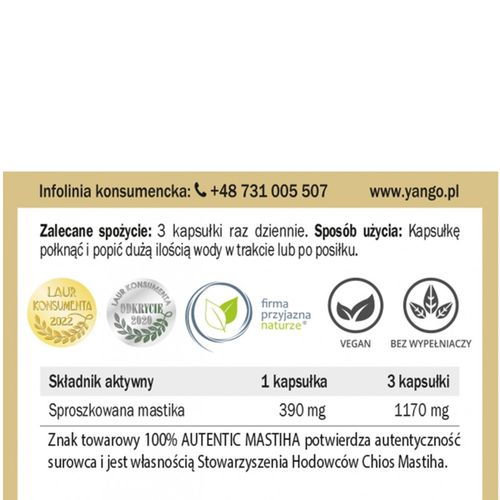 Yango MASTIKA 480mg 60 kapsułek na Arena.pl