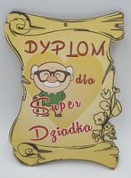 dyplom drewniany dla dziadka  17.5 x 13 cm.    P556