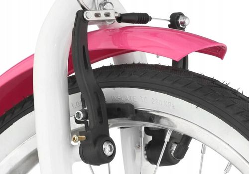 Rower dziecięcy INDIANA Moena 20 cali dla dziewczynki Biały na Arena.pl