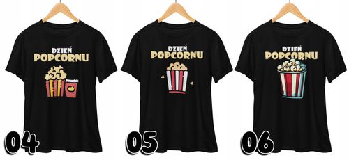 KOSZULKA DZIECIĘCA T-SHIRT - DZIEŃ POPCORNU POPCORN - XS 110-116 na Arena.pl
