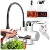 Podgrzewacz wody 3000W LCD IPX4 149PR23 przepływowy kran wyświetlacz biały