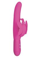 Różowy Wibrator Silikonowy Z Motylkiem Do Stymulacji Łechtaczki - Posh Fluttering Butterfly