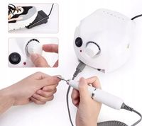 FREZARKA DO PAZNOKCI 65W + DUŻY ZESTAW FREZÓW MANICURE PEDICURE ŻELE MOCNA