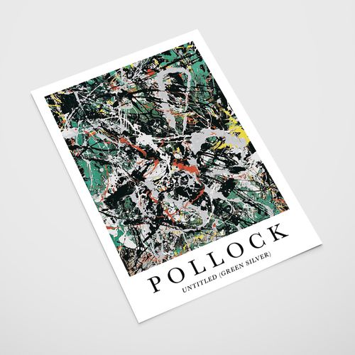 Plakat Jackson Pollock abstrakcja green 21x29,7 cm A4 na Arena.pl