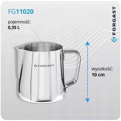 FORGAST DZBANEK STALOWY DO SPIENIANIA MLEKA KUBEK 0,35 L FG11020 na Arena.pl