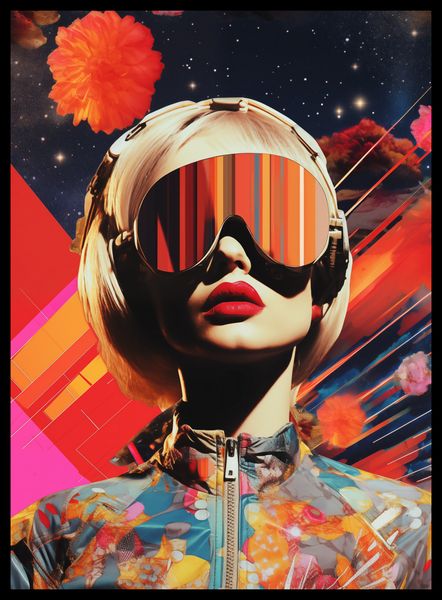 Plakat 40x55cm Retrofuturystyczna Muza zdjęcie 2