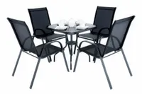 ZESTAW MEBLI OGRODOWYCH ALUMINIOWYCH STÓŁ + 4 K