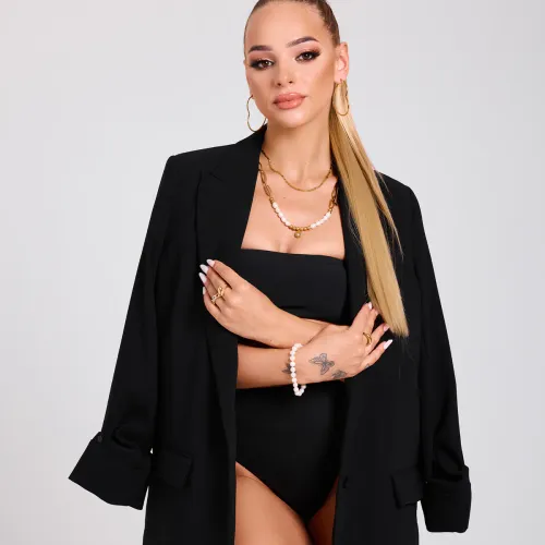 bransoletka srebrna z perłami 8mm - bsn3453 na Arena.pl