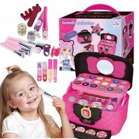 ZESTAW KOSMETYKÓW DO MAKIJAŻU I PAZNOKCI KUFEREK MAKE UP PREZENT DLA DZIECI