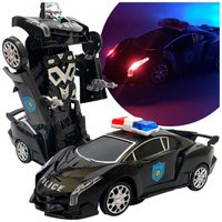 Robot auto na baterie samochód policyjny radiowóz jeżdżący świecący dźwięki