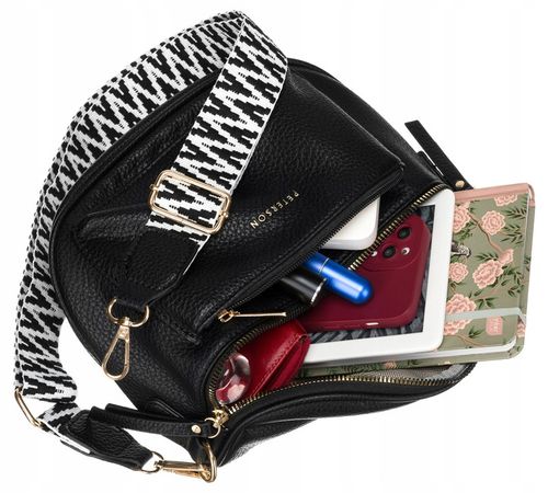 Torebka damska saszetka crossbody listonoszka miejska modna suwak PETERSON na Arena.pl