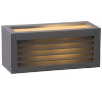 Grafitowa lampa ścienna Dimo 27853/01/30 do ogrodu prostokątna