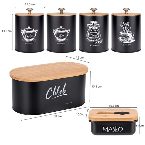 chlebak z zestawem pojemników i maselniczka e-6079 na Arena.pl