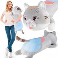Pluszak Poduszka Maskotka Przytulanka Długi Kot 70cm Zabawka Dla Dzieci