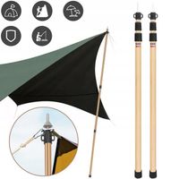 2X ALUMINIOWE TELESKOPOWE KIJKI NAMIOTOWE PRĘTY PODTRZYMUJĄCE 3-SEKCYJNY