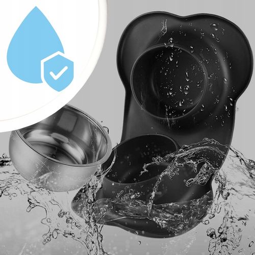 PODWÓJNA MISKA DLA PSA KOTA ANTYPOŚLIZGOWA + PODKŁADKA POD MISKI 2x450 ml na Arena.pl
