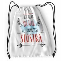 Plecak Dla Siostry Sportowy Szkolny Worek Torba Z Nadrukiem Ze Zdjęciem