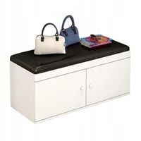 SZAFKA NA BUTY SIEDZISKO SCHOWEK BIAŁA ŁAWKA NOWOCZESNA POJEMNA LOFT