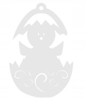 5. Zawieszka ażurowa ozdoba jajko święta WIELKANOC kurczaczek pisanka