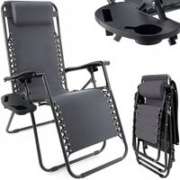 FOTEL OGRODOWY LEŻAK ROZKŁADANY PLAŻOWY KRZESŁO KEMPINGOWE 3 KOLORY GRATIS