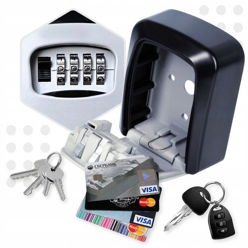 METALOWY sejf na klucze skrzynka szafka kasetka MOCNA skrytka z szyfrem kod na Arena.pl