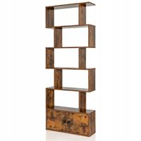Regał Costway 70 cm x 183 cm x 23 cm odcienie brązu