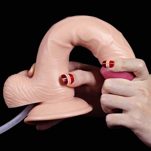 Dildo Z Przyssawką I Z Funkcją Wytrysku 22,8Cm Lovetoy zdjęcie 5